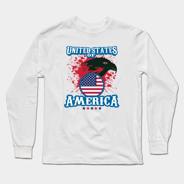 Proud because i was born in usa Long Sleeve T-Shirt by  El-Aal